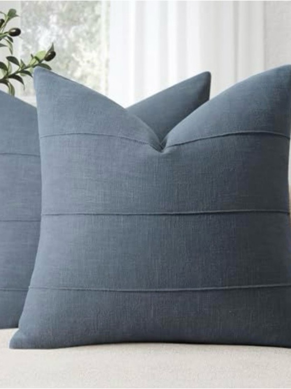 Classic Solid Blue Decorative Throw Pillow Covers - Home Bedding